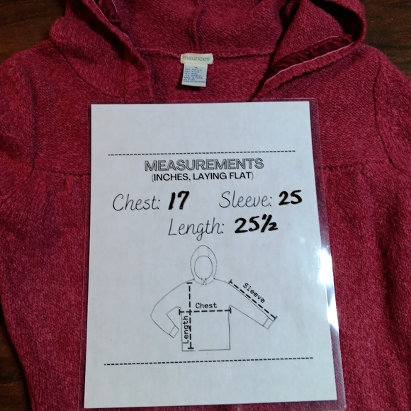 Maurices Women's M Knit Sweater Pullover-Hooded-Long Sleeve Rose Color - Picture 7 of 7